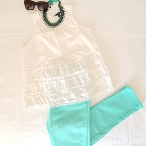 Love Culture Stretch Turquoise Chino Skinny Pants Size 3